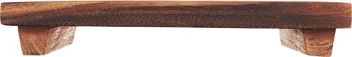 Twine Footed Wood Serving Board Decorative Tray Decor, Kitchen Table Decor or Kitchen Counter Decor, Acacia Wood Riser 13in by 8in Set of 1
