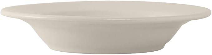 Tuxton China TRE-9110 Pasta Bowl, 18 oz., 11-1/8" Diameter x 1-3/4" H, Round, Microwave and Dishwasher Safe, Oven Proof, Fully Vitrified, Ceramic, Reno/Nevada, American White/Eggshell, Pack of 12