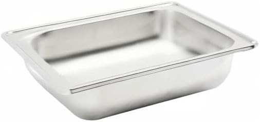 Denmark Tools for Cooks Celebrations Cookware Collection 5 Piece 6.3-Quart Heavy Gauge Stainless Steel Square Chafing Dish Set with Hydraulic Soft Close Glass Lid for Entertaining & Catering