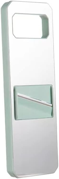 Adjustable Mandoline Food Slicer for Kitchen, Hand Safe Vegetable Shredder with 6 Blades, Vegetable, Potato,Carrot, Onion Stainless Steel Cutter with Anti Slip Pad, Hand Protector (Mint Green, 6