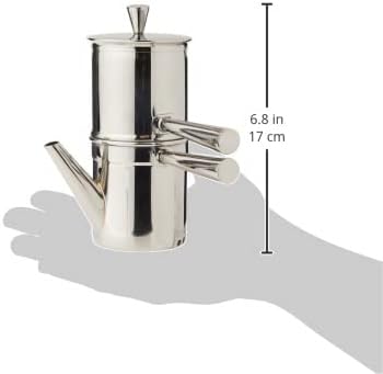 Ilsa Neapolitan Coffee Maker, Stainless Steel, Silver, 1-2 Cups