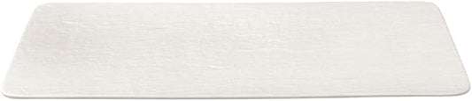 Villeroy & Boch Manufacture Rock Blanc Rectangular Serving Platter White for Meat, Fish and Vegetables, Premium Porcelain