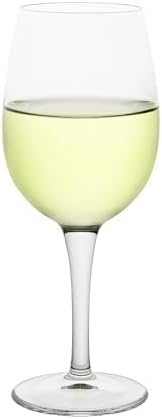 Restaurantware Wine Glass Set 6 Count 11.25 Oz Clear Stemmed Goblet Tempered Glassware With Round Shape Dishwasher Safe, Versatile For Fine Dining