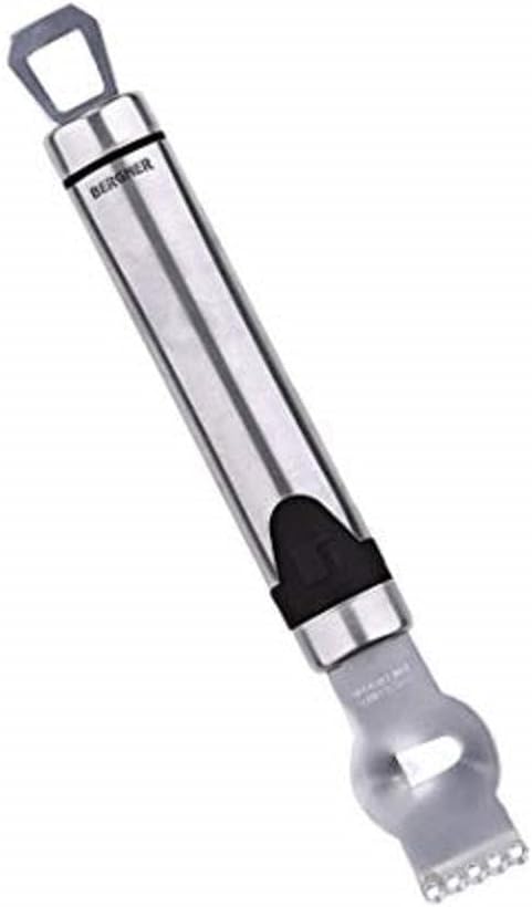 Bergner Gizmo Lemon Zester, Stainless Steel, Silver, 17 cm