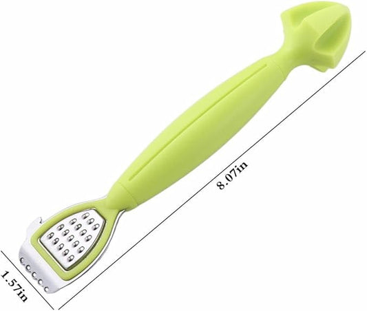 2 Pack Lemon Citrus Orange Zester and Grater Tool, 3 in 1 Citrus Squeezer, Cheese Grater & Vegetable Grater for Lime, Garlic, Ginger, Fruits