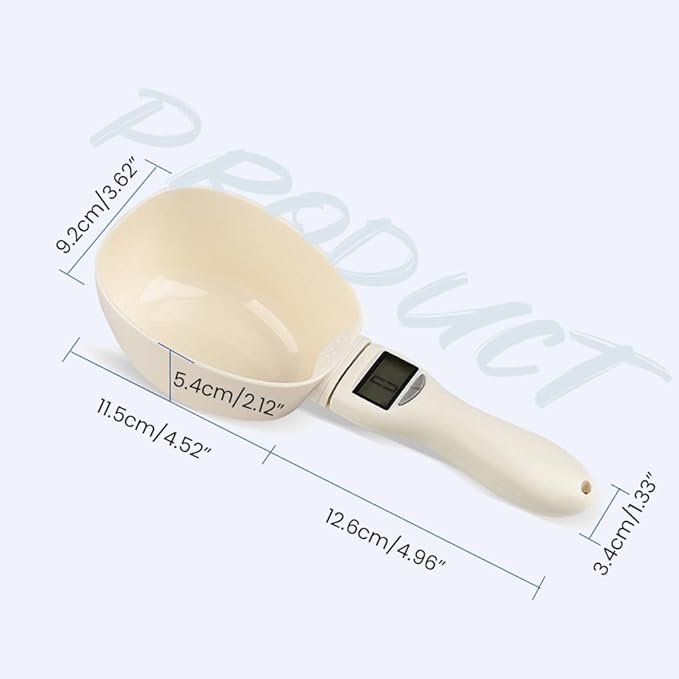 Digital Measuring Spoon, 2026 New Digital Food Measuring Scoop Scale 800g / 0.1g High Precision with LCD Screen, Household Weighing Scoop for Kitchen (1Pcs)