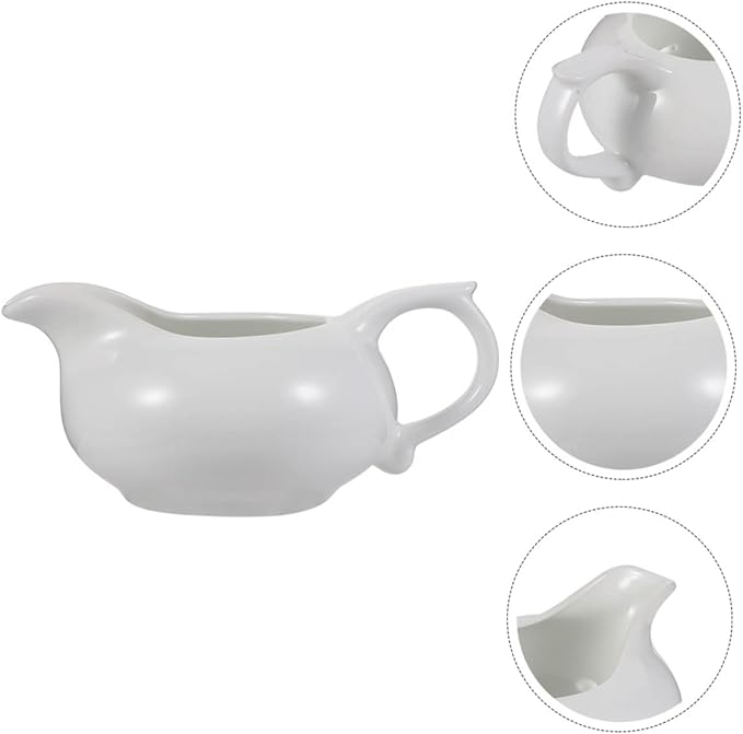 Sauce Dispenser Ceramic Gravy Boat Sauce Cup for Home Restaurant Catering Service