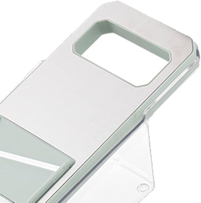 Adjustable Mandoline Food Slicer for Kitchen, Hand Safe Vegetable Shredder with 6 Blades, Vegetable, Potato,Carrot, Onion Stainless Steel Cutter with Anti Slip Pad, Hand Protector (Mint Green, 6