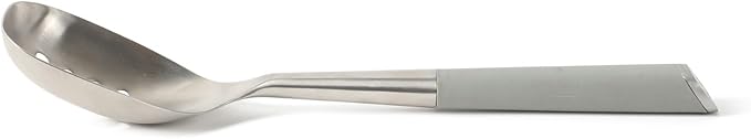 Calphalon Edge Stainless Steel Slotted Kitchen Spoon - Taupe