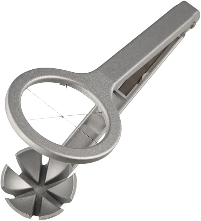 Stainless Steel Egg Cutter,Boiled Egg Cutter Splitter,Manual Egg Cutter with Handle,Multi-functional Egg Slicer,Portable Egg Splitter