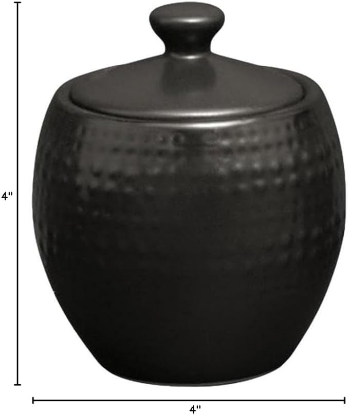 Pfaltzgraff Cambria Sugar-Bowls, Black, 13oz