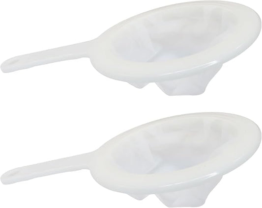 2Pcs Ultra Fine Mesh Strainer, Nylon Food Strainer Yogurt Mesh Sieve Plastic Colander, Mini Brine Shrimp Separation Net for Kitchen(120 Mesh)