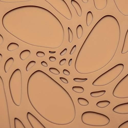 Modern Twist Trivet, 100% Food-Grade Silicone, Up to 675 Degree F Potholder, Single Hot Pad for Tabletop or Countertop, Waterproof, Amber