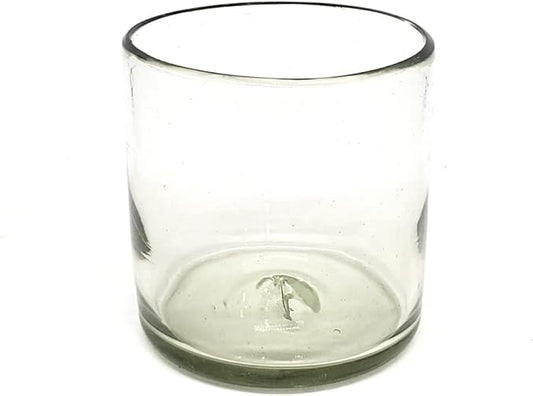 Clear 12 oz Large DOF Glasses (set of 6), Recycled Glass, Lead-free, Toxin-Free (12oz Large DOF)