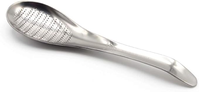 Stainless Steel Ginger Grater, Lemon Zester Cheese Grater Nutmeg Grinder Wasabi Garlic Grinding Tools for Vegetable Ginger Wasabi Sushi Sashimi Mini Size Food, Grate (Silver_2)