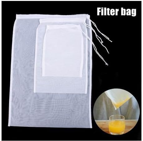 Nut Milk Bag - Big 12"X8" Commercial Grade - Reusable Almond Milk Bag & All Purpose Food Strainer - Fine Mesh Nylon Cheesecloth & Cold Brew Coffee Filter (XL57x45cm, 1 Set)