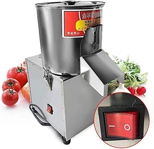 600W Commercial Food Processor & Meat Grinder - 110V Electric Vegetable Chopper, Stainless Steel Slicer with Adjustable Thickness - 120kg/h High Capacity, Heavy Duty for Kitchen, Restaurant, Catering
