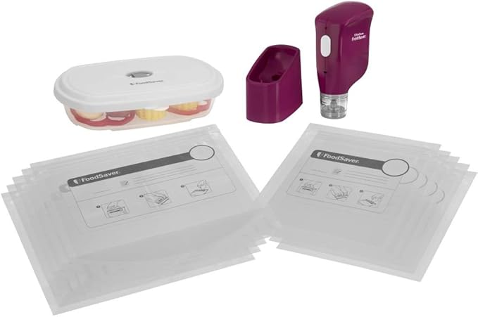 FoodSaver FSFRSH0063-035 FreshSaver Handheld Vacuum Sealer, Fuschia