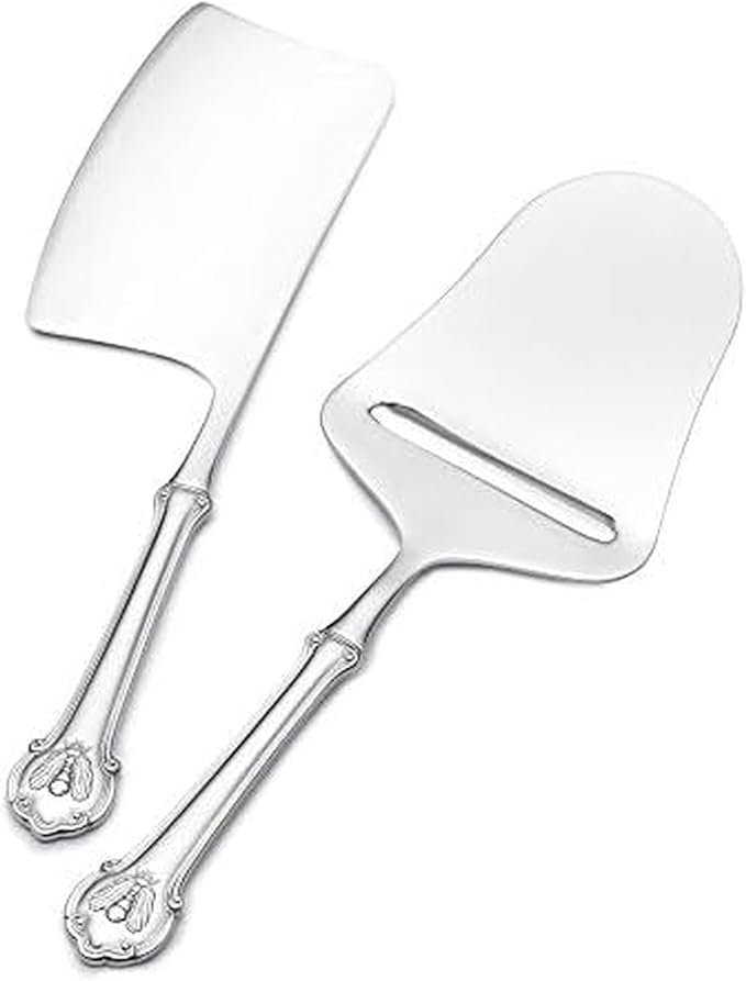 Wallace Napoleon Bee 2-Piece 18/10 Stainless Steel Cheese Set,Silver