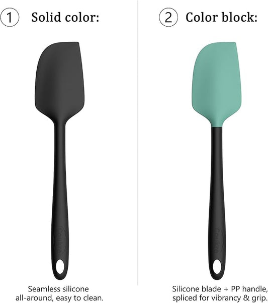 Coukre Silicone Spatula Set of 5,High Temperature Resistant, Food Grade Silicone, Dishwasher Safe, for Baking, Cooking (Colorful A)