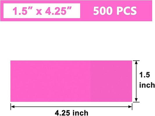 NATURALABEL 500 PCS Paper Napkin Rings with Box, Self-Adhesive Napkin Bands, for Family Meal, Birthday Party, Wedding, Celebration (Pink)