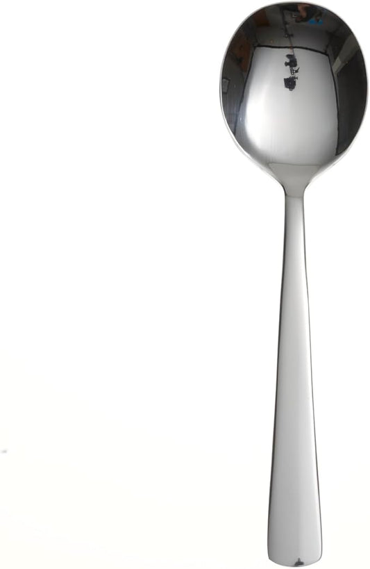 Oneida Silverware Set, Aptitude Everyday Flatware Soup Spoons Set, Service For 6, 18/0 Stainless Steel, 6.7 x 1.8-Inch, Mirror Finish, Dishwasher Safe, Utensils, Soup Spoon (Silver, 6 Piece Spoon)