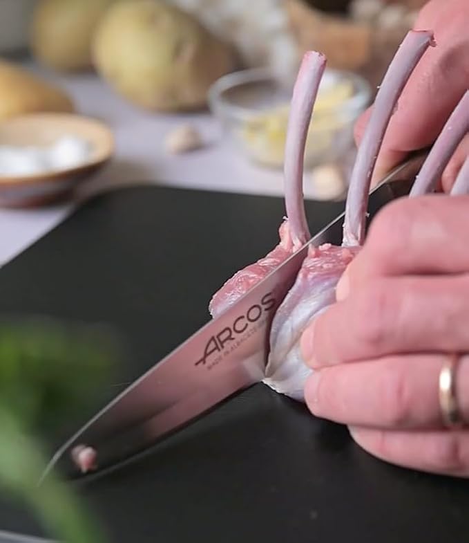 Arcos Kitchen Knife 6 Inch Stainless Steel. Professional Kitchen Knife for Cooking. Ovengkol Wood Handle 100% natural FSC and 160 mm Blade. Series Nordika