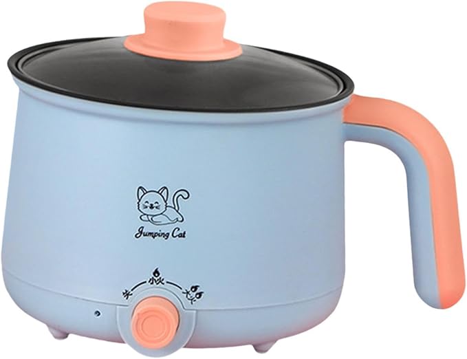 Mini Hot Pot 1.8L Ramen Cooker Multipurpose Cookware Cooking Pot Non Stick Portable Electric Pot Noodles Pot for Noodles Eggs, Pot