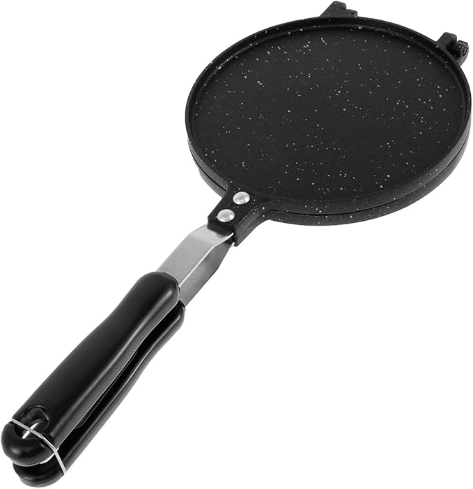 Tortilla Press With Non-Stick Pancake Griddle - 15.1x6.6x0.7 Inches Heavy-Duty Aluminum Multipurpose Pan With Bakelite Handle for Kitchen Stove Top