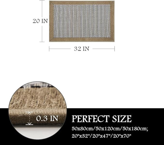 PADOOR Kitchen Mats for Floor, Kitchen Rugs Non Slip Washable, Rubber Backed Kitchen Runner Super Absorbent Kitchen Floor Mat Sink Rug, 20”x32” Brown