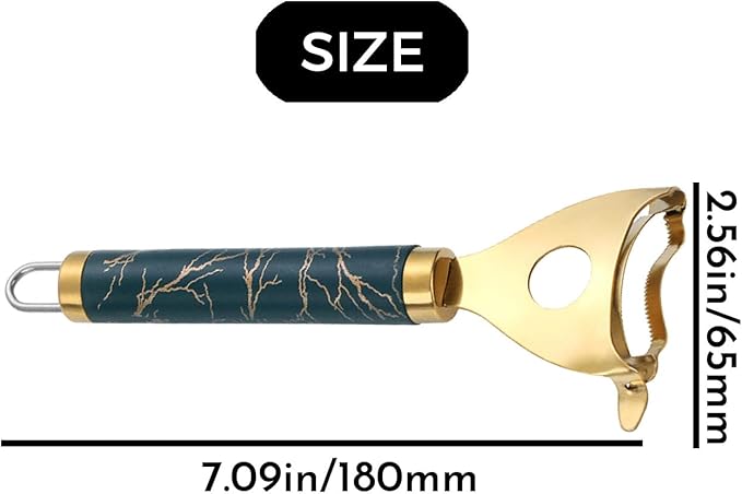 2Pcs Corn Peeler & Kernel Remover Tool – Stainless Steel Corn Cob Stripper for Effortless Corn on the Cob, Pepper Seed Corer & Vegetable Slicer – Easy-Clean Multi-Function Kitchen Gadge (Gold)