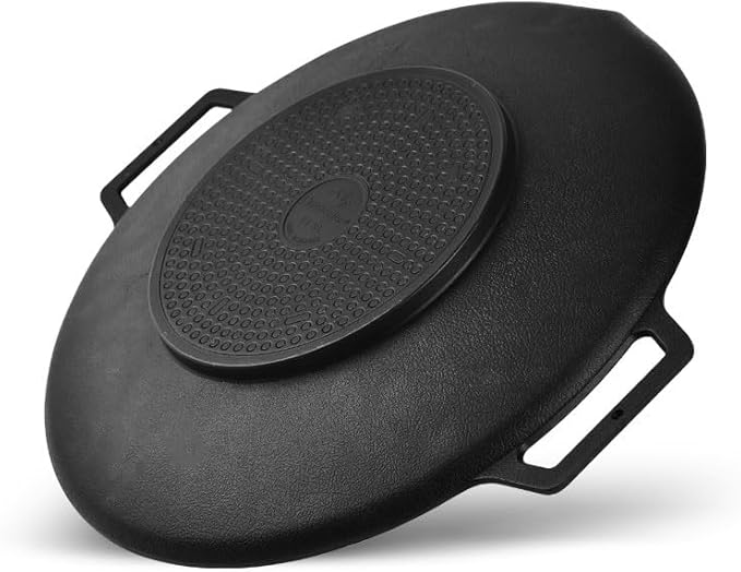SISEM Korean BBQ 2 IH Griddle Grill Pan with Bag, Nonstick Coating, All Stove(Gas, Electric & Induction), Indoor Outdoor Griddle(14in)