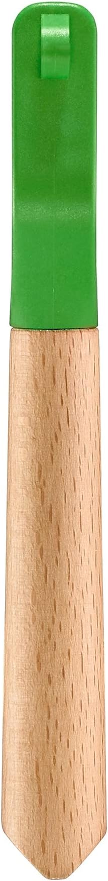 OPINEL - T-Duo Wooden Handle Peeler - Stainless Steel Blades - Comfortable Grip - 1 Micro-Serrated Blade for Peeling + 1 Blade for Preparing Vegetables (Green)