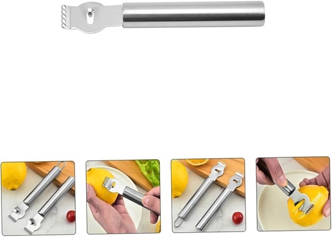 SECFOU 3pcs Lemon Zester Grater and Citrus Peeler Multifunctional Kitchen Tool for Fruits and Cheese Easy to Clean and Portable Design