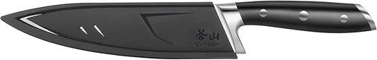 Cangshan ALPS Series 502735 German Steel Forged 8-inch Chef's Knife with Sheath, Black