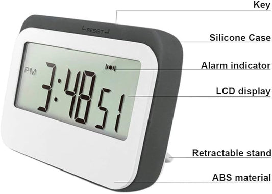 VPAL Digital Kitchen Timer 12/24 Hours Alarm Clock with Magnetic Back and Retractable Stand, Large LCD Display