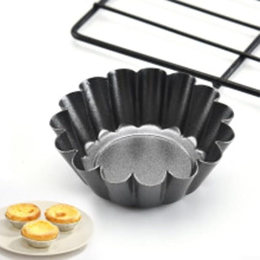 Set of 10 Tart Tins, Carbon Steel for Even Baking and Simple Demolding for Baking Enthusiasts