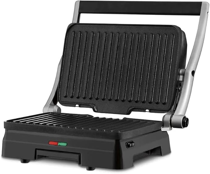 Cuisinart GR-11P1 Griddler 3-in-1 Grill and Panini Press, Silver