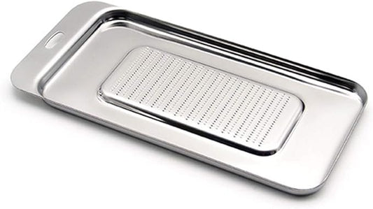 Stainless Steel Ginger Grater, Lemon Zester Cheese Grater Nutmeg Grinder Wasabi Garlic Grinding Tools for Vegetable Ginger Wasabi Sushi Sashimi Mini Size Food, Grate (Silver_2)