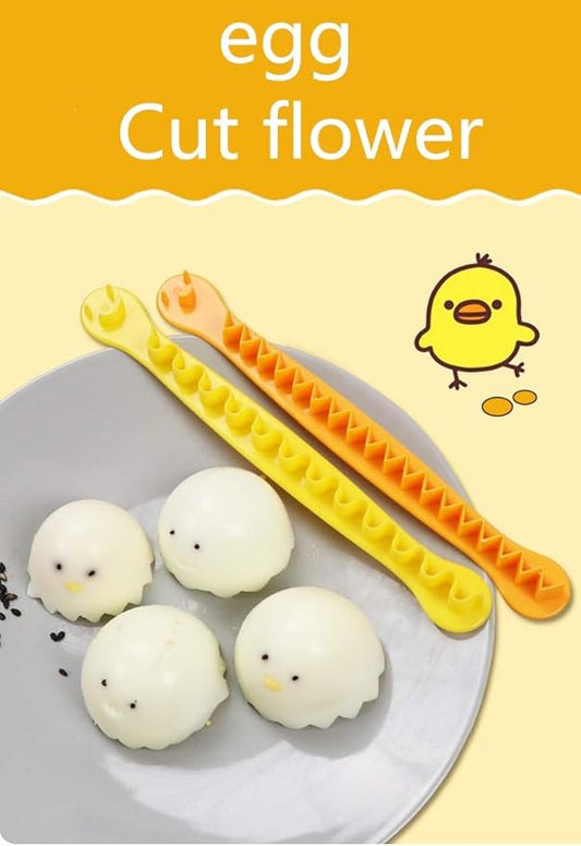 2 Pieces Egg Slicer,Egg Cutter,Egg Cutter for Hard Boiled Eggs,Cute Shape for Children's Bento Lunch Dishwasher Safe and Easy to Clean 2 Slicing Styles