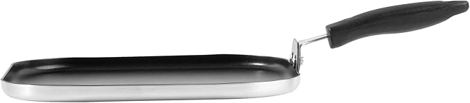 Restaurantware-Met Lux 11.3 Inch Square Griddles With Stay-Cool Handle, 10 No-Stick Flat Top Grills - Compatible With Gas And Electric, Durable, Aluminum Griddle Pans, Even-Heating, For Cooking Eggs