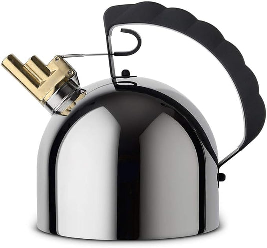 Alessi - Kettle - Stainless Steel - with Steel Base - Diameter 16.5 cm