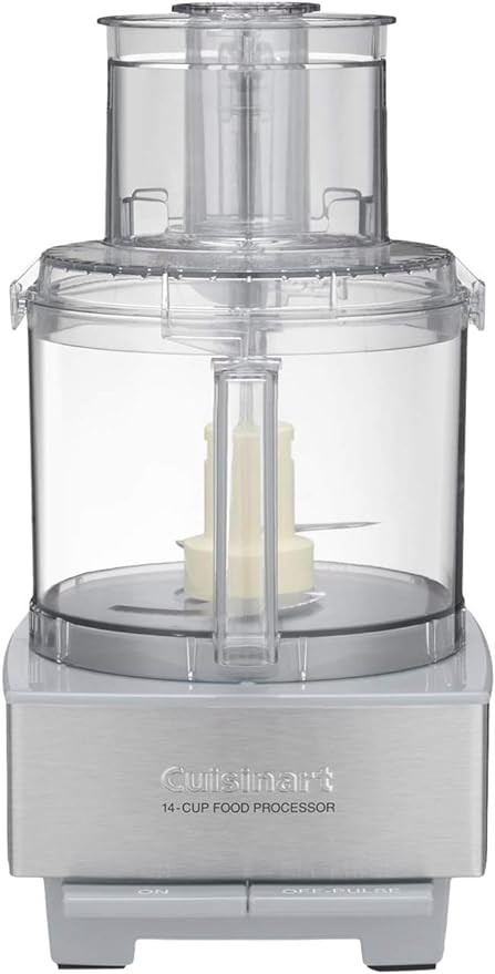 Cuisinart Food Processor 14-Cup Vegetable Chopper for Mincing, Dicing, Shredding, Puree & Kneading Dough, Light Gray Stainless Steel, DFP-14CGRY