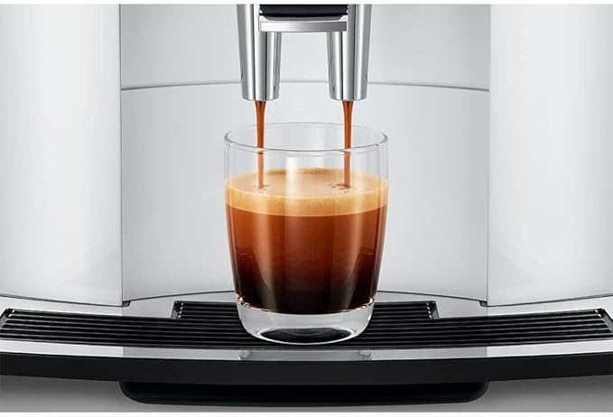 Jura 15559 E6 Automatic Espresso Machine with Easy Cappuccino Function, Intelligent Preheating and 2.8-Inch Color Display (Piano White)