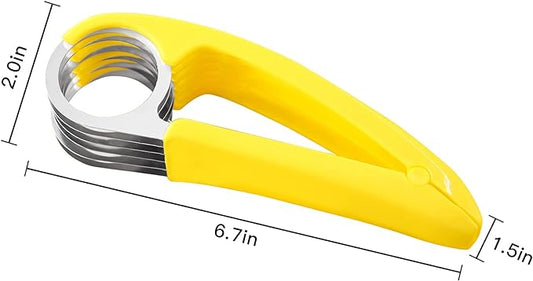 FireKylin Banana Slicer,ABS + Stainless Steel Fruit and Vegetable Salad Peeler Cutter Kitchen Tools For Banana, Strawberry,Grape(2 pcs)