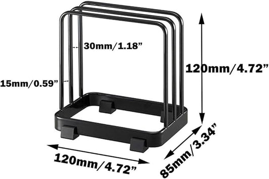 2 Pcs Cutting Board Organizer, Cutting Board Holder Rack, Baking Cookie Pan Sheets for Cabinet Storage or Kitchen Counter (Black)
