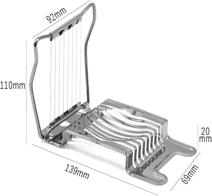 Egg Slicer for Hard Boiled Eggs, Stainless Steel Wire Multi-Purpose Egg Slicer, Kitchen Utilities, Can Cut Eggs Bread Mushroom Soft Fruit