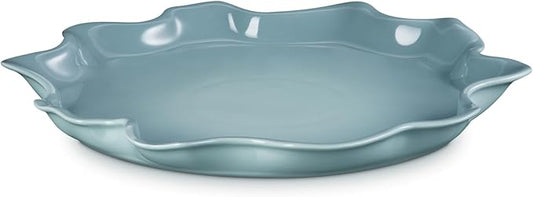 Le Creuset Stoneware Iris Collection Serving Platter, 14", Sea Salt