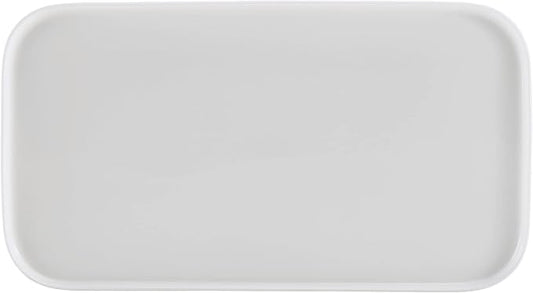 Mikasa Samantha Rectangular Bone China Lightweight Chip Resisant Serving Tray, 15.85 Inch, White