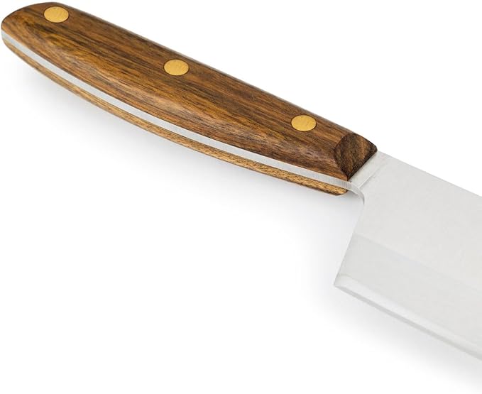 Arcos Usuaba Knife 7 Inch Stainless Steel. Japanese Kitchen Knife for Fish, Meat and Vegetables. Ovengkol Wood Handle 100% natural FSC and 175mm Blade. Series Nordika. Color Brown.
